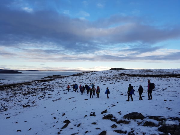 trekkers in iceland