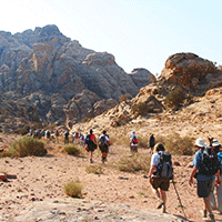 Fundraisers_trekking_Jordanian_desert