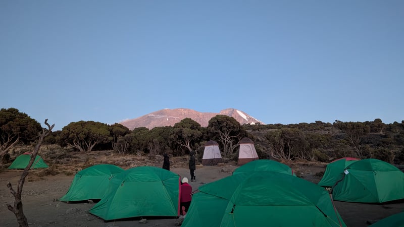 Day 3 - early morning view of the mountain that is Kilimanjaro