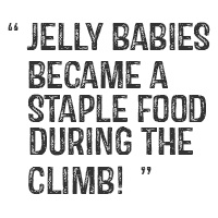 Jelly babies became a staple food