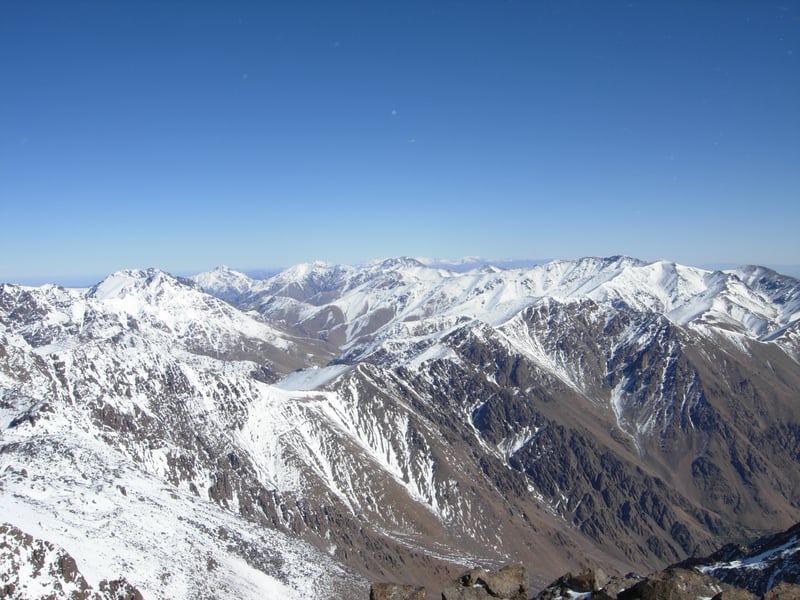 Looking east from Toubkal
