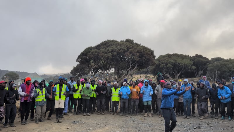 Pre-summit positivity from our incredible crew - singing & dancing to buoy our spirits