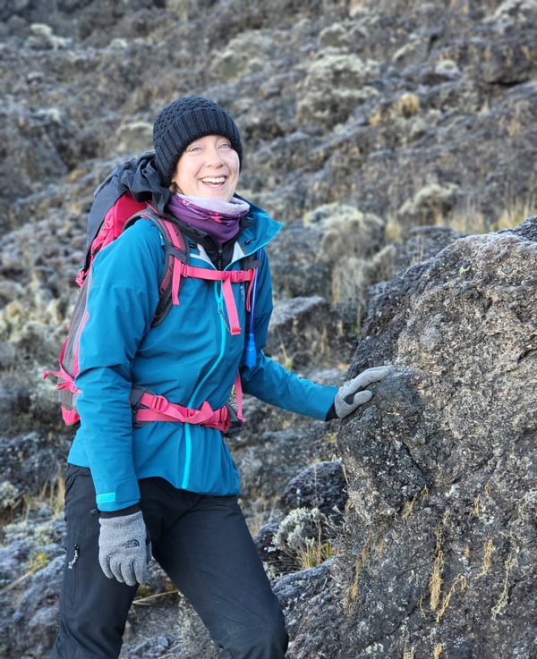 Still smiling after clearing Baranco