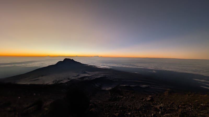 Summit sunrise - the most welcome sight