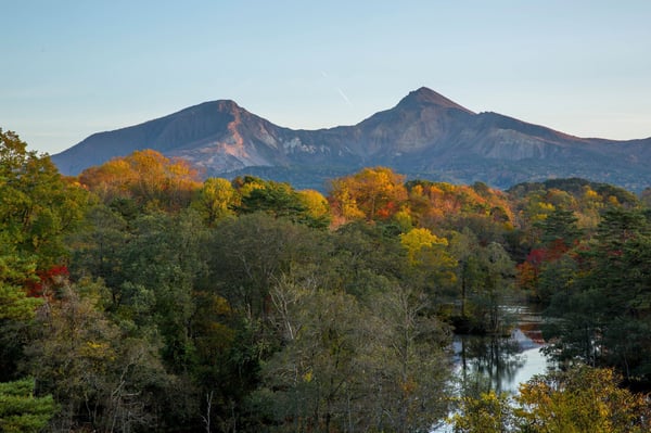 Twin peaks of Mount Bandai