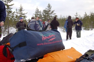 DA kit bag in snow